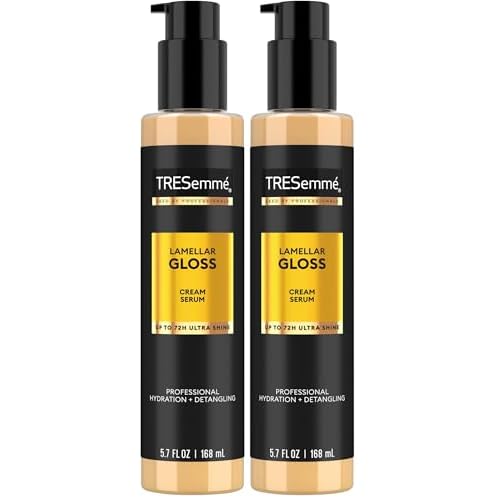 TRESemm? Hydrating & Detangling Cream Serum Lamellar Gloss Ultra Shine Up to 72H 5.7 Fl Oz,(Pack of 2)