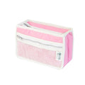 Pink Padded Organic Cotton Toiletry Bag - Travel Cosmetic Organizer