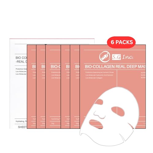 S.G Collagen Real Deep Mask 12-Pack Overnight Hydrating Face Masks for Anti-Aging & Firming