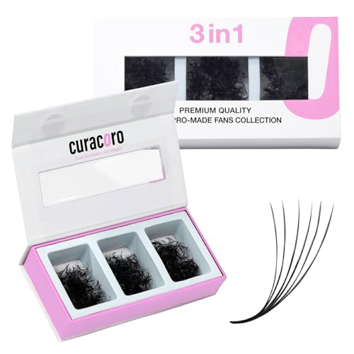 Curacoro Promade Mix 750 Fans 8D Volume Lashes - 0.05 CC Curl 9-10-11mm - Variation of THIS listing