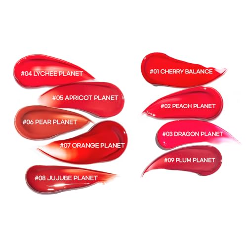 New Planet Tint | Clear Glow Tint Non-Sticky Lightweight Hydrating Long-Lasting Shine High Pigmented Volumizing Moisturizing Natural Lip Stain (#04 Lychee Planet, 4.1g)
