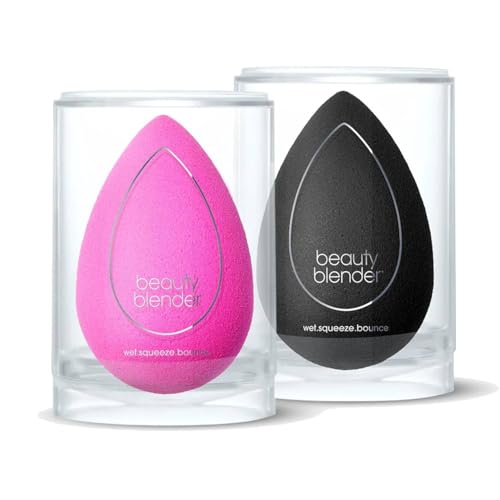 Makeup Sponges Pack of 2 - Pink & Black Beautyblender Original & Pro