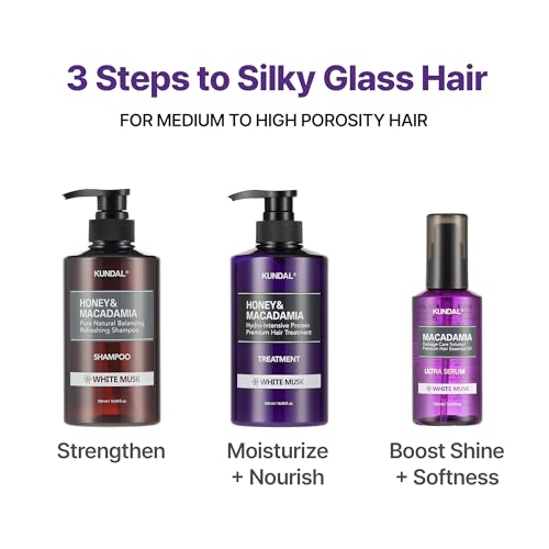 KUNDAL Honey & Macadamia Shampoo & Conditioner Set with Cherry Blossom Scent