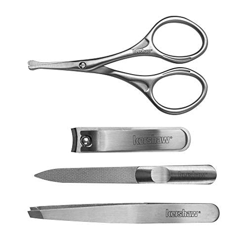 Manicure & Grooming Kit with Stainless Steel Tools and Case - Travel Friendly