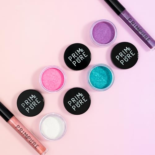 Kids Mineral Makeup Gift Set - Organic Non-Toxic Eyeshadow & Lip Gloss, Safe for Play & Birthday Parties