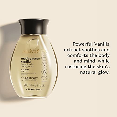 O BOTICARIO Nativa SPA Body Hydrating Oil Bundle: Madagascar Vanilla, Plum Moisturizing Body Oils, & Quinoa Firming Body Oil, 6.8 Ounce (each x3)