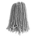 Grey Pre-Twisted Short Bob Crochet Hair for Black Women - 10 Inch, 7pcs