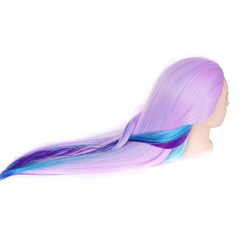 Mannequin Head with Hair 26" Cherry Blossom 4-Color Synthetic Styling Manikin
