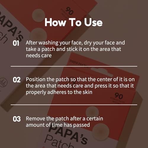 Papa Recipe Spot Patches, Hygienic Acne Patch (90 Pack) - Hydrocolloid Acne Pimple Patches for Face, Blemishes and Zits Absorbing Patch, Breakouts Spot Treatment for Skin Care, Invisible Pimple patch