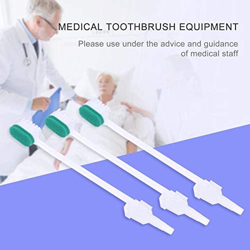 ZIZNBA Disposable ICU Suction Toothbrush Pack of 50 - Latex-Free, Soft Bristle, Individually Wrapped
