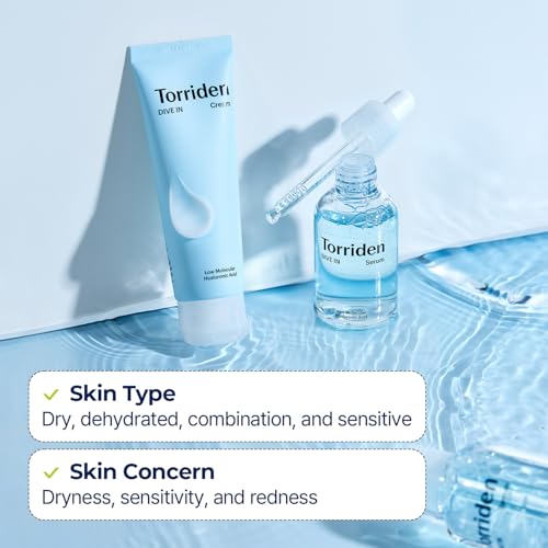 Torriden DIVE IN Serum 1.69 fl.oz. + Cream 2.71 fl.oz. | Hyaluronic Acid Care Duo Set | Deep Hydrating Skin Care to Get Glass Skin