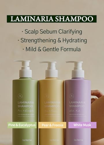 Laferme Laminaria Organic Clarifying & Hydrating Shampoo with White Musk - 16.9 Fl Oz