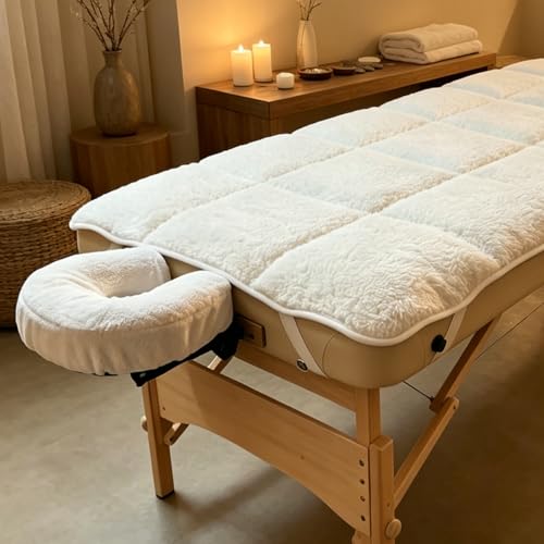 Premium Fleece Massage Table Cover 31x72 Inches with Face Rest & Non-Slip Design