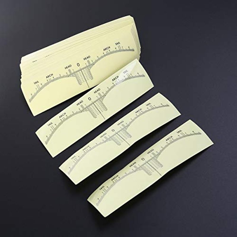 100 pcs Disposable Eyebrow Ruler Sticker Eyebrow Shaping Tools for Makeup Measurement Tattoo Supplies