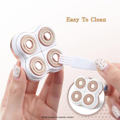 AIJALY White 2 Pack Women Legs Remover Replacement Heads for Flawless Legs Shaver