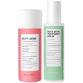 Body Acne Care Set: Butt Acne Treatment Lotion + Back & Body Acne Spray with 2% Salicylic Acid & Tea Tree Oil ? Clears Breakouts, Soothes Redness & Prevents Bacne for Men, Women & Teens