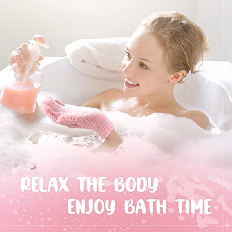 104 Pcs Exfoliating Glove Bulk Shower Gloves with Hanging Loop Exfoliating Body Scrubber Dead Skin Remover for Body Bath Beauty Spa Massage Scrubs Men Women Bathing(Multicolor)