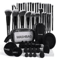 Makeup Brushes Set 49 Pcs - Multi-functional Cosmetic Tool Kit with Travel Bag - Black, 49 Pieces