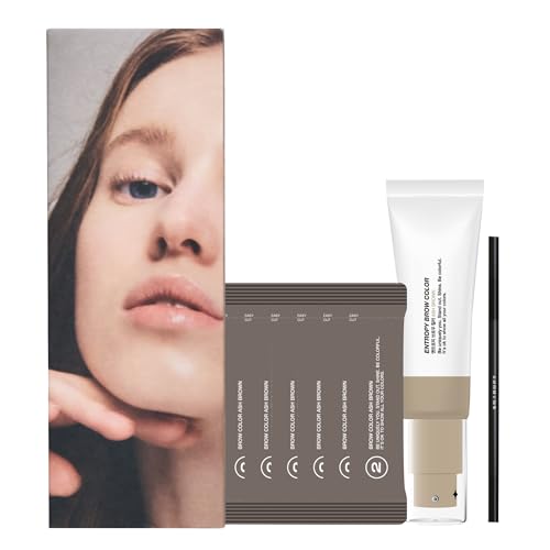 Ash Brown Eyebrow Tint Kit Long-Lasting Up to 4 Weeks with Aloe Vera & Moringa