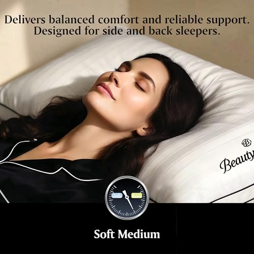 White King Size Luxury Pillows Set of 2 - Hotel Collection Support & Comfort
