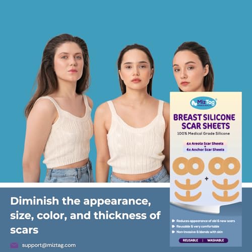 Breast Silicone Scar Sheets for Breast Surgery Recovery - Effective Support for Healing and Comfort (8 PCS) - Breast Augmentation Post-Op Essentials