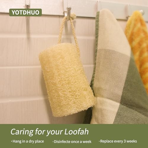Natural Luffa Sponges Exfoliating Body Scrubber(4.7" Family 6Pack),Organic Loofah Unveil Your Skin's Natural Beauty