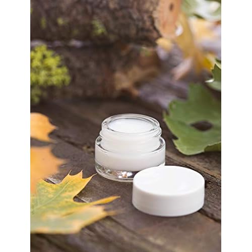 Clear Glass 0.25 oz Thick Wall Balm Jars with White Foam Lined Smooth Lids (24 pack)