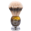 Parker 100% Silvertip Badger Shaving Brush with Faux Horn Handle
