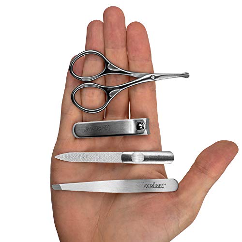 Manicure & Grooming Kit with Stainless Steel Tools and Case - Travel Friendly