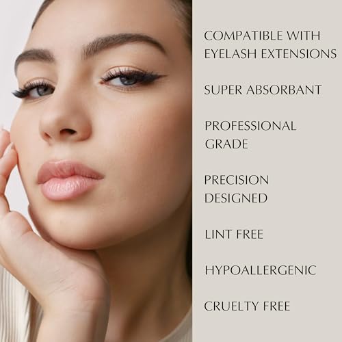 Lint-Free Lash Applicators Set - 100 Count for Eyelash Extensions & Makeup