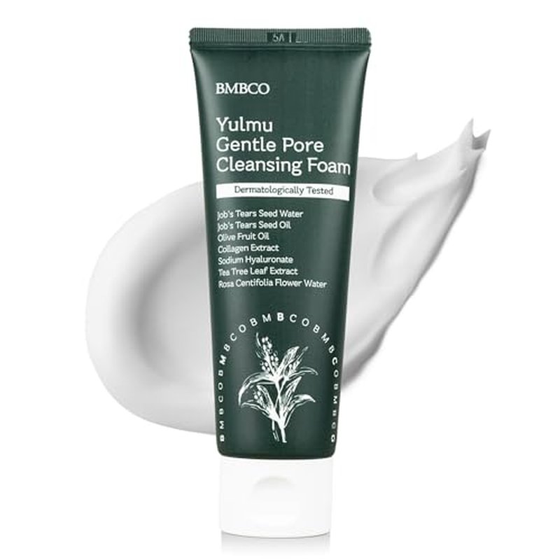 BMBCO Gentle Pore Cleansing Foam for Sensitive Skin ? Yulmu Vegan Face Wash with Natural Surfactants & Hydrating Formula, 120g