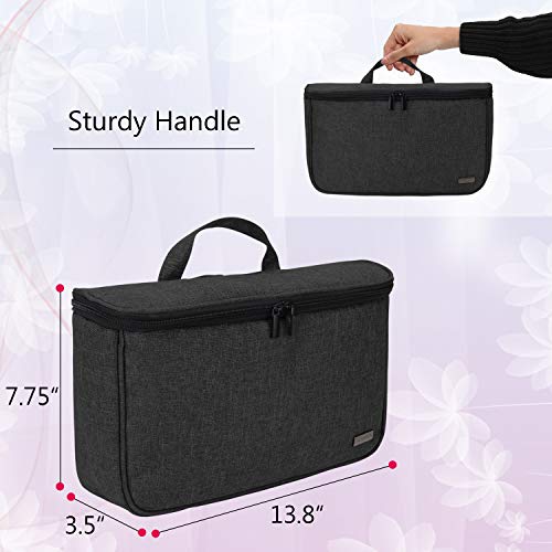 Teamoy Travel Storage Bag Compatible with Dyson Airwrap Styler, Portable Travel Organizer for Airwrap Styler and Accessories, Top-Opened, Black