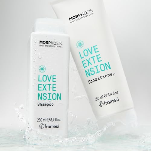 Framesi Morphosis Love Extension Shampoo - Nourishing, Color Safe, Vegan Hair Care (8.4 fl oz)