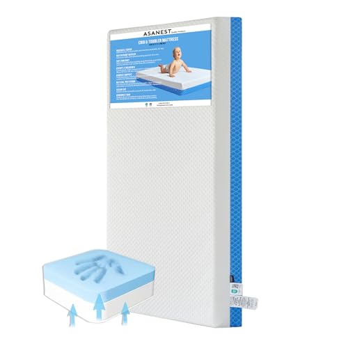 Baby Crib Mattress with Gel Memory Foam & Removable Cover - 52 x 28 inches