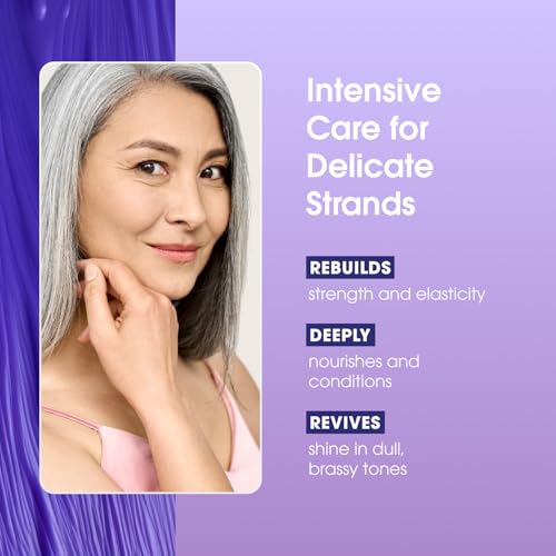 One 'n Only Shiny Silver Deep Conditioning Hair Mask - Hydrating Treatment for Blonde, Gray, Bleached & Highlighted Hair - Restores Shine, Repairs Damage, Neutralizes Brassy Tones (8.5 oz)