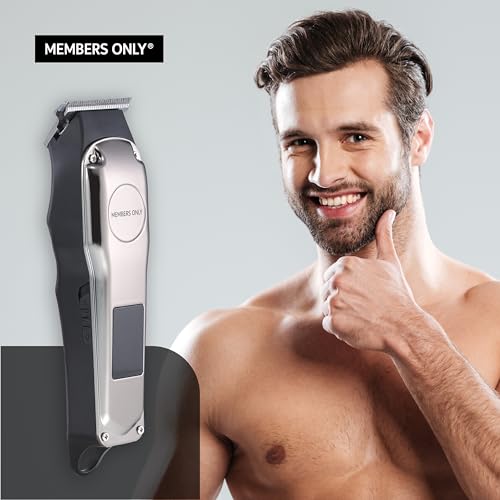 Members Only 7-Piece Cordless T-Blade Hair Trimmer for Beard & Grooming