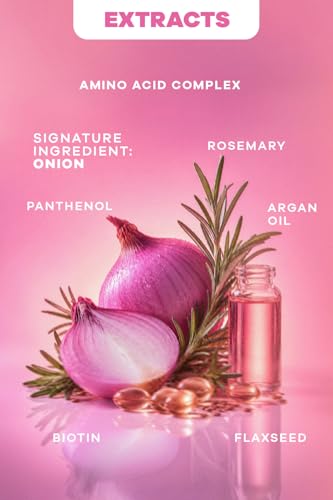 Natural Sant Onion Hair Mask with Argan Oil, Collagen & Biotin 10 oz - Deep Nourishing Treatment for Damaged Hair