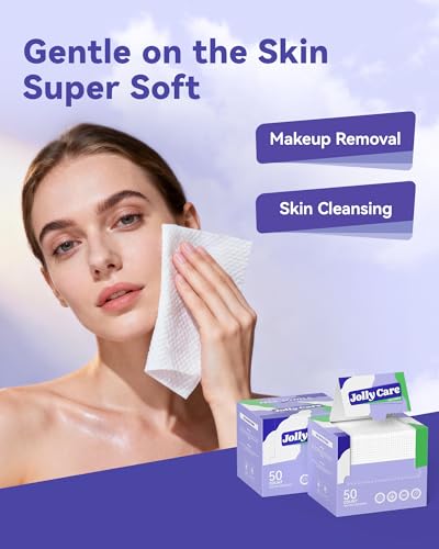 Disposable Face Towels 10 x 12 Inches - 50 Count (4 Pack) - Soft, Dry & Wet Use