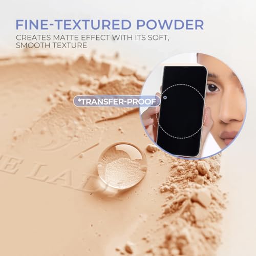 SACE LADY Face Powder Waterproof Sets Makeup, Controls Shine, Smooth Fine Lines for Flawless Lightweight Finish, Long Lasting Matte Compact Setting Powder Cosmetics Cruelty-free, 0.35oz (#02)