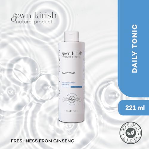 Gew¡¯n Kirish Daily Tonic ? Purifying & Hydrating Face Toner with Ginseng, Balances Sebum & Revives Skin, Suitable for Oily, Dry & Sensitive Skin, 7.5 fl oz