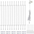 Dimmable 12 Inch Under Cabinet LED Lights - Cold White, Linkable, Plug-in & Hardwired, 12 PCS