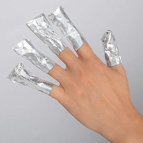 500 Count Gel Polish Removal Wraps - Embossed Foil & Cotton Pads for Nail Art Removal - 4" x 2.9" - Variation of THIS listing