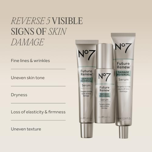 No7 Future Renew Damage Reversal Anti-Aging Face Serum 0.84 Fl Oz - Pack of 1