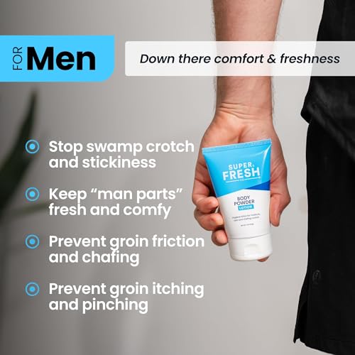 Super Fresh Body Powder Lotion 4oz Pack of 2 Talc-Free Anti-Chafing Moisturizer