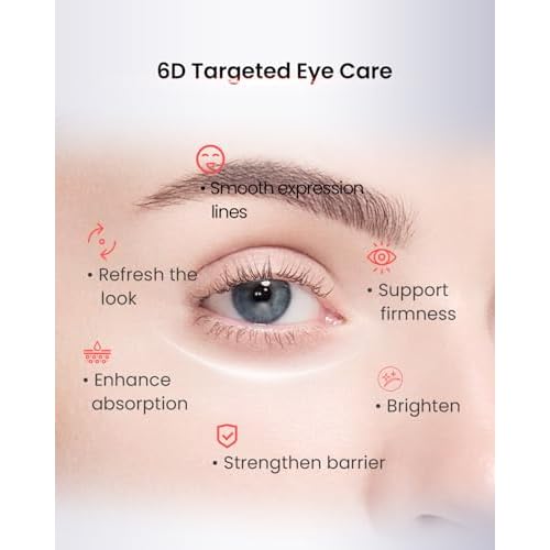 AMIRO 2 in 1 Red Light Eye Cream with Built-In Microcurrent Massager, PDRN Peptide Under Eye Treatment for Puffy, Tired-Looking Eyes, Hydrated & Firmer-Looking Skin, 1.06 oz