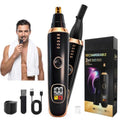 Mendaping 2026 USB Rechargeable Nose & Facial Hair Trimmer – Black, Dual-Edge Blades