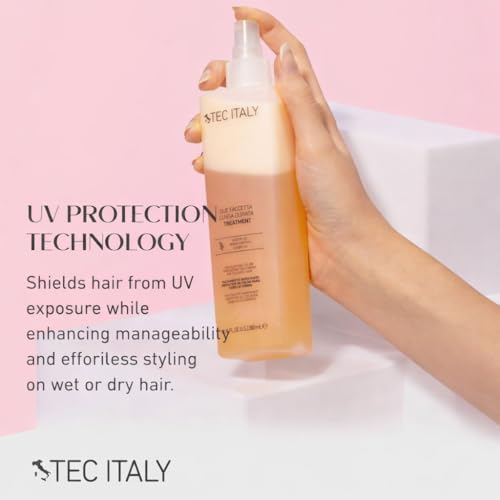 Tec Italy Due Faccetta Lunga Durata 300 ml ? Leave-In Two-Phase Treatment for Color-Treated Hair ? Hydrating & Color-Protecting Spray ? Prevents Fading, Softens and Conditions | Color-protecting, Leave-in treatment, Deep hydration, UV Protection, Softness