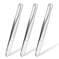 3 Pieces Stainless Steel Round Tip Tweezers Eyebrow Hair Removal Tweezers Makeup Cosmetic Tool Blunt Tip Tool