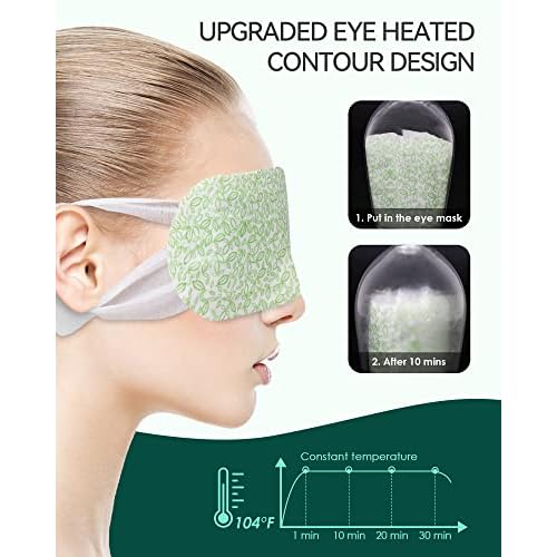 30PCS Steam Eye Masks for Dry Eyes & Fatigue Relief, Self-Heating Eye Mask for Puffiness & Dark Circles, Moist Heat Compress, Travel-Friendly, No Microwave Needed, Spa Relaxation for Women, Unscented