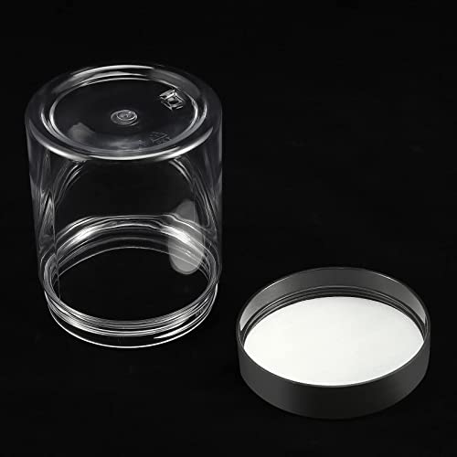 JEUIHAU 46 Pack 8 OZ Plastic Jars with Lids, Clear Empty Slime Storage Containers with Screw On Lids, Plastic Cosmetic Containers for Slime Making, Food, Beauty Products, BPA Free